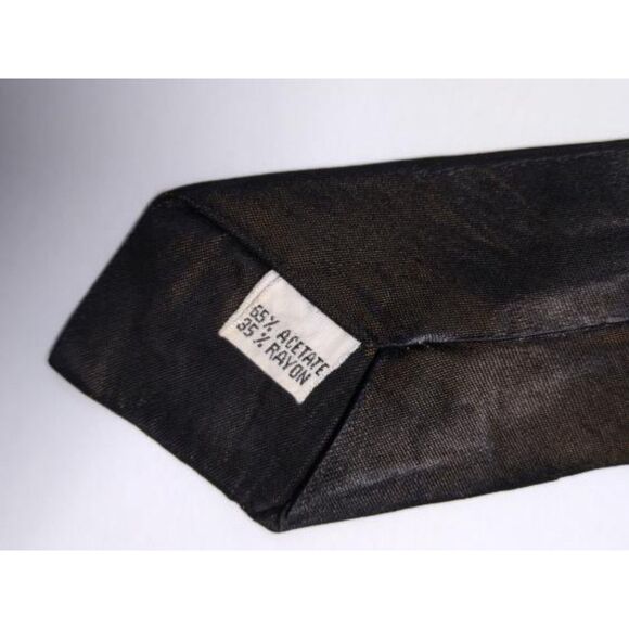 Dark Brown with a Goldish Brown Diamond Pattern Print Necktie Woven Tie - Picture 3 of 5